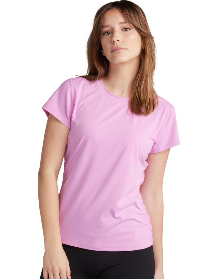 Champion Soft Touch Ruched Side T-Shirt Dames - Roze - Belgie 8230SYTGB